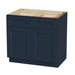 Shaker Base Cabinet With Doors, Soft Close Hinges, Adjustable Shelf, Bathroom Storage Unit - Navy Blue Home Essentials