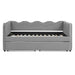 Gingham Daybed With USB Charging Port, Wave-Shaped Design Home Essentials