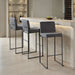 Fuji - Contemporary High Back Barstool Elegant Design Lumi Source