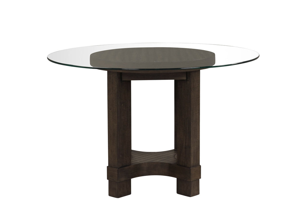 Cityscape - Glass Table Top - Dark Brown
