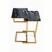 Chamblee - 2 Piece Square Nesting C - Table Set - Gold / Black Ridgecrest Home