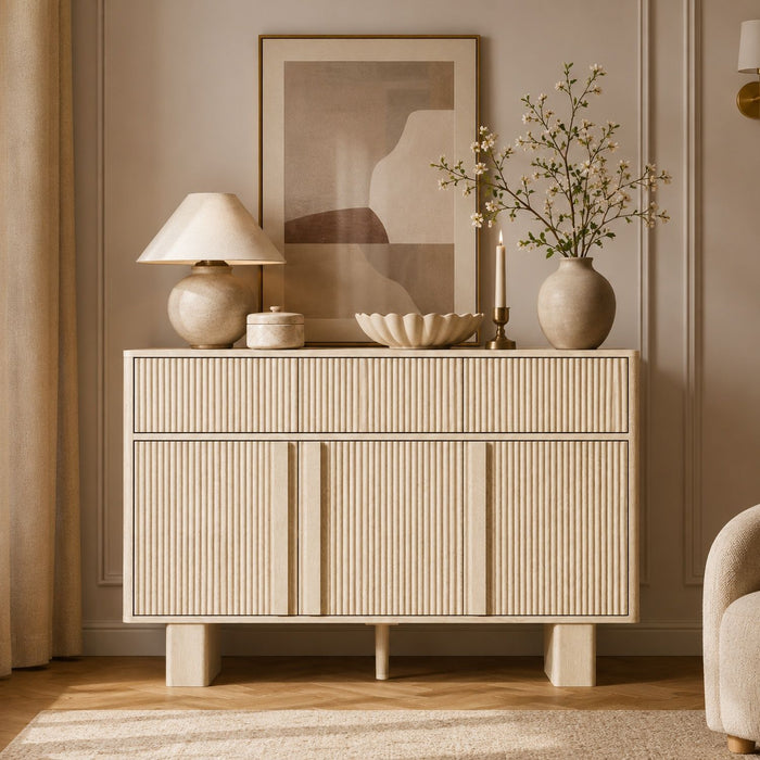 Curved Credenza, Wide Storage Cabinet For Dining Room Home Essentials