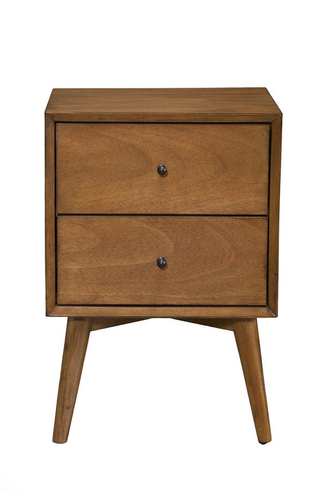 Century Modern Wood 2 Drawer Nightstand - Brown