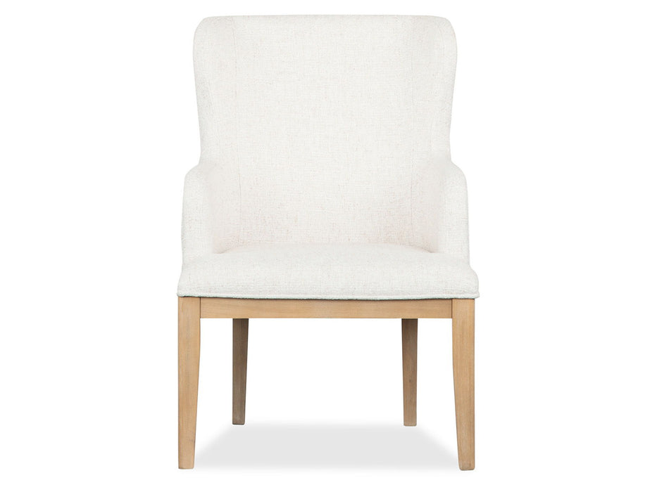 Somerset - Dining Arm Chair With Upholstered Seat & Back (Set of 2) - Butternut and Omari Natural Magnussen Furniture