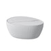 Goose Egg Shape Coffee Table For Living Room - White Pu Home Essentials