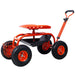 Rolling Garden Scooter Cart Seat With Wheels, 360 Swivel Seat, Tool Tray Daily Nest