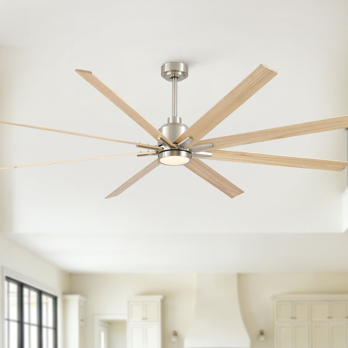 Oversized Large Ceiling Fan With Dimmable LED Light, 8 Blades, Remote Control Daily Nest