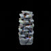 Rock Waterfall Outdoor Fountain With LED Lights - Gray Daily Nest