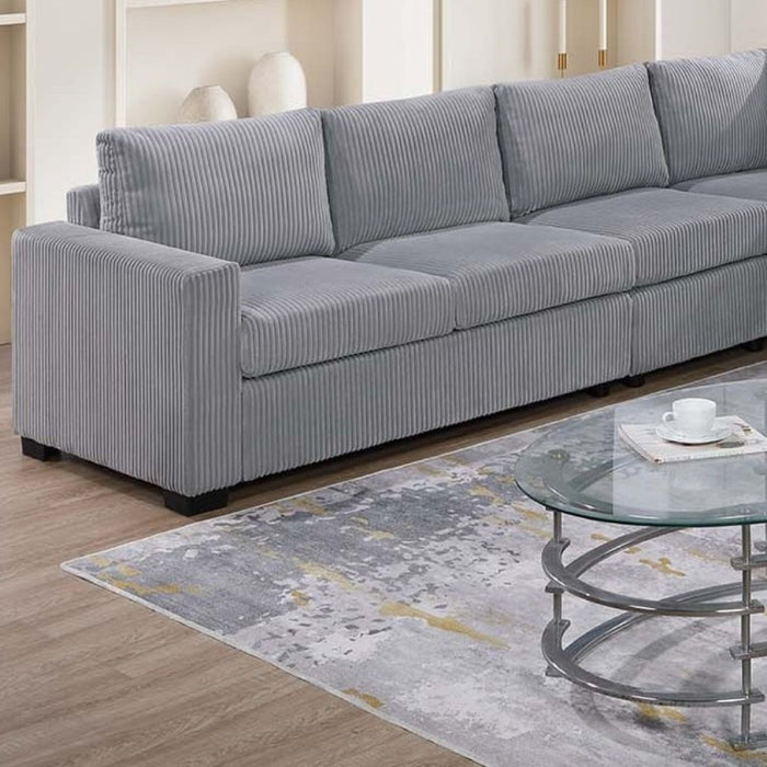 Modern Style L-Shape Sectional Set, USB Ports, Cup Holder Home Essentials