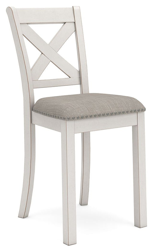 Robbinsdale - Upholstered Barstool (Set of 2) - Antique White Signature Design by Ashley®