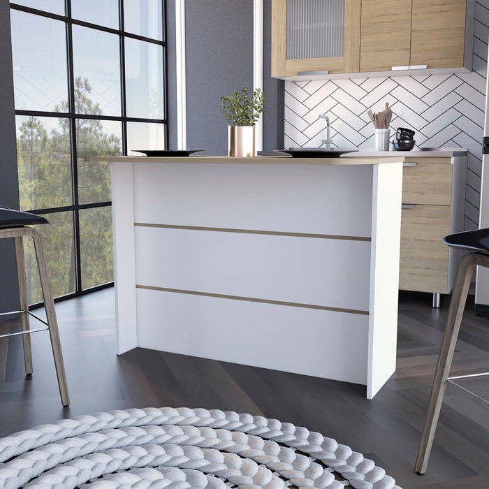 Kitchen Island With Storage - White