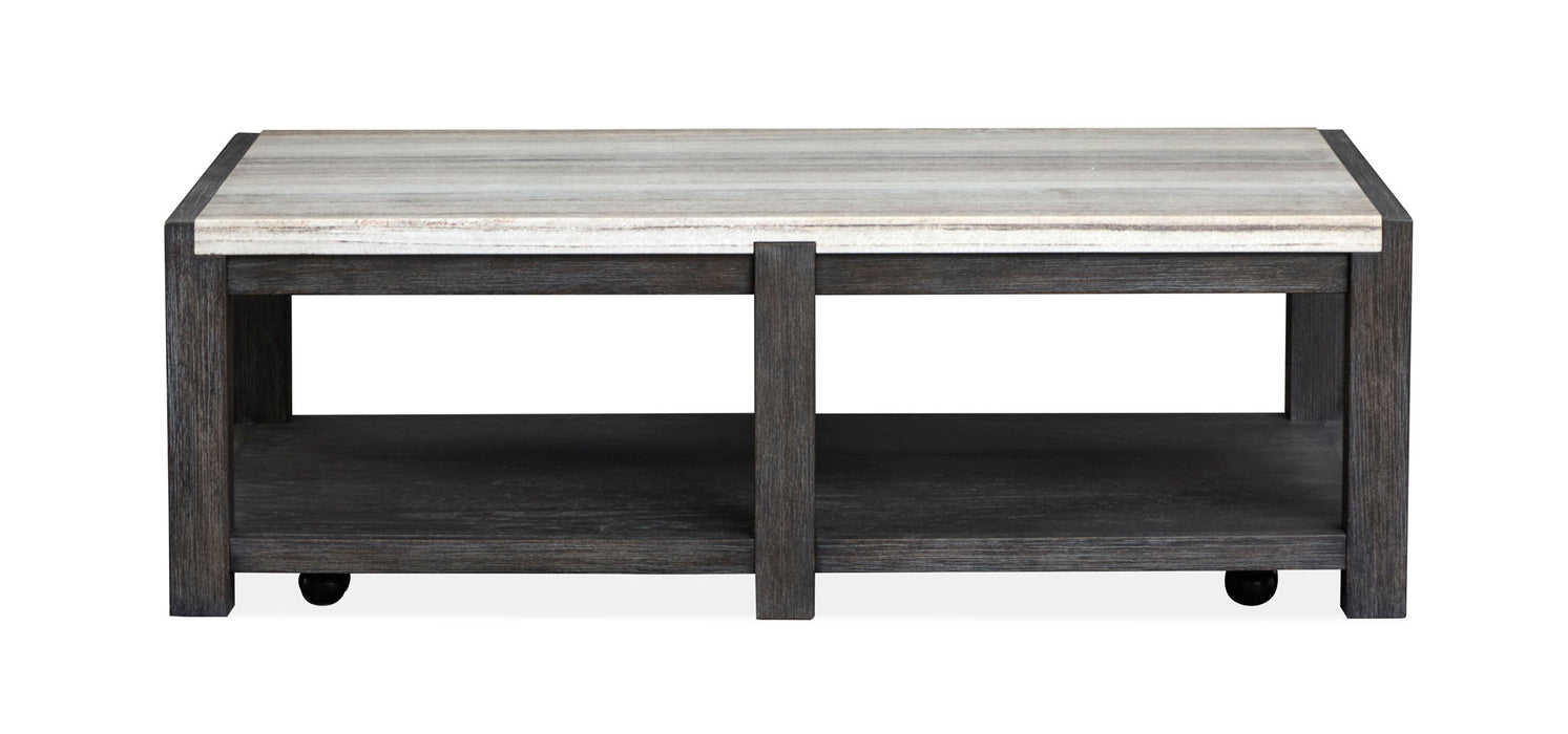 Plum Creek - Rectangular Cocktail Table With Casters Magnussen Furniture