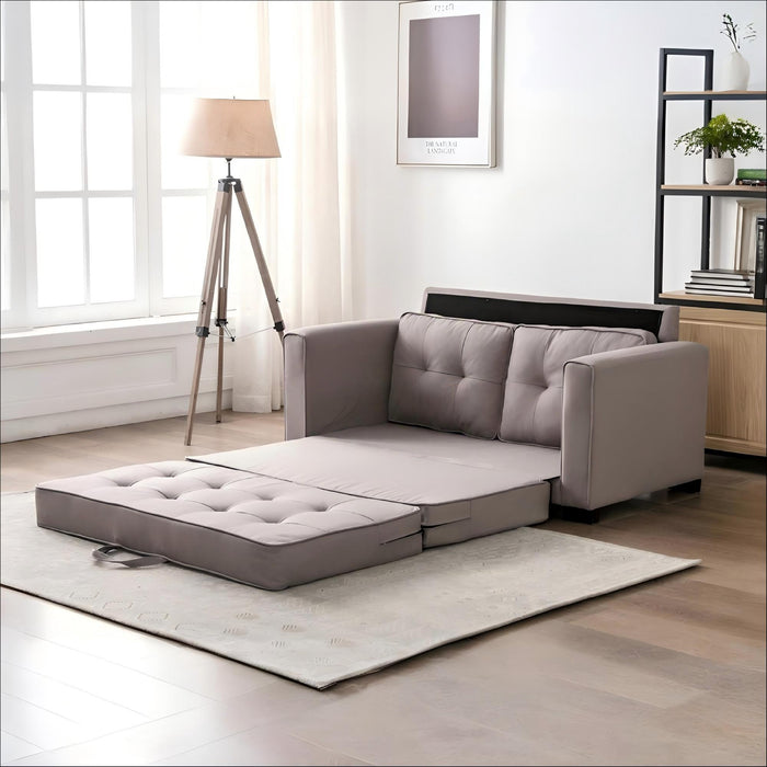 Pull Out Sleeper Loveseat - Light Brown US Pride