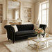 3 Seater Sofa With Rolled Arms, Vertical Channel Tufted Backrest Home Essentials