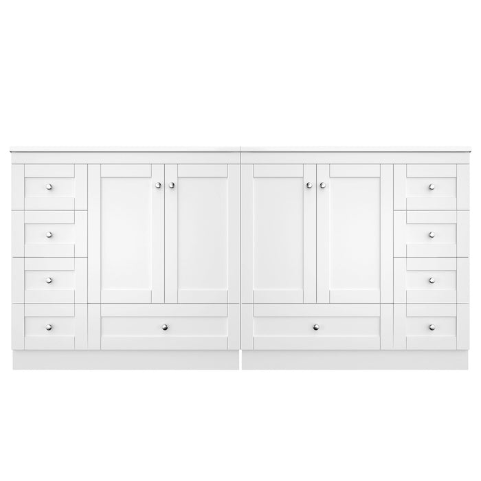 Shaker Free Standing Bathroom Vanity Cabinet & Sink, Soft Close Drawers, Soft Close Doors Hearth and Haven