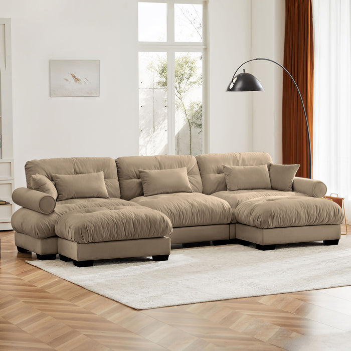 Super Comfort Oversized Modular Sectional Sofa With Movable Ottoman Home Essentials