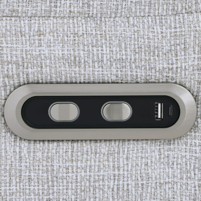 Eastre - Power Motion Sofa With USB Port - Beige Chenille ACME