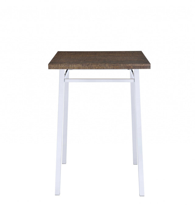 Square Manufactured Wood Bar Table - Brown And White