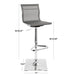 Mirage - Contemporary Adjustable Barstool With Swivel Lumi Source