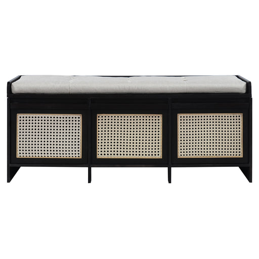 Entryway Shoe Bench With Drawers & Button Tufted Cushion Hearth and Haven