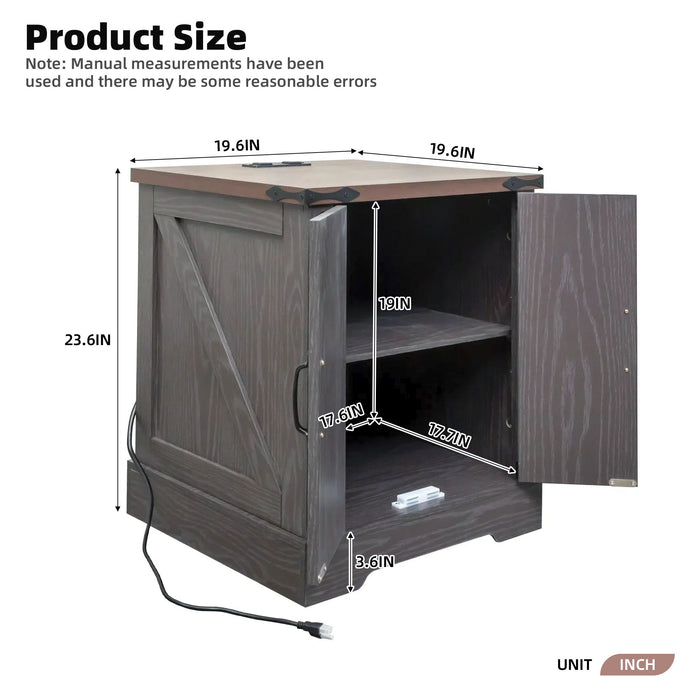 Nightstand With Adjustable Shelf Hearth and Haven