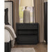 Bangor - 2 Drawer LED Nightstand With USB - Black Furniture Max