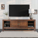 TV Stand Console, For TVs Up To 85", 2 Tone - Brown Home Essentials