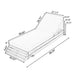 Chaise Lounge Set With 2 Fold Cushion Noble House