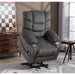Ultra Wide Electric Lounge Chair With Hot Massage Heating And Auxiliary Standing Function, For Living Room - Gray Home Essentials