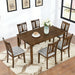 Kitchen Dining Set, Rectangular Dining Table With Upholstered Chairs Home Essentials