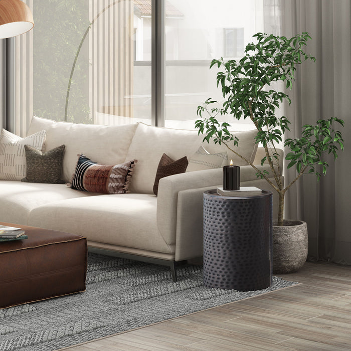 Corbin - Hammered Metal Side Table Simpli-Home