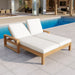 Outdoor Double Lounge Chair With 5 Position Adjustable Backrest Hearth and Haven