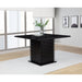 Giannis - Pedestal Counter Height Dining Table With Geometric Wave Base - Black Furniture Max