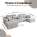 U-Shaped Sectional Sofa With Chaise Lounge And Cup Holders Home Essentials