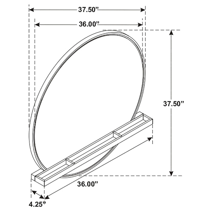 Benson - Round Dresser Mirror Furniture Max