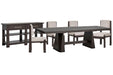 Tauren - 6 Piece Extendable Double Pedestal Dining Table Set Magnussen Furniture