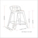 Rayne - Curved Back Metal Stool (Set of 2) Simpli-Home