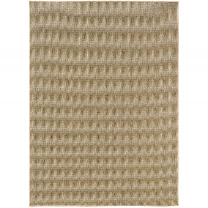 7' X 10' Stain Resistant Indoor / Outdoor Area Rug - Beige