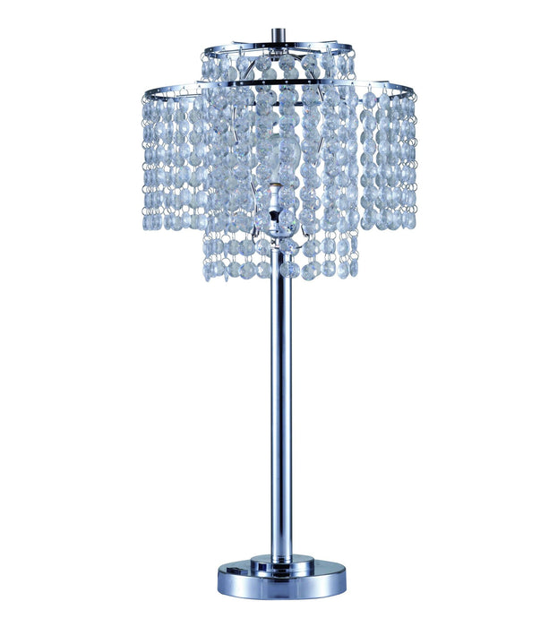 Glam Two Tier Chandelier USB Table Lamp - Silver