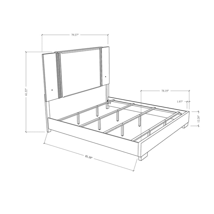 Moon - Bed & LED Accent Lighting Global Furniture USA