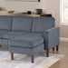 Sectional Set With Dual Chaises And Square Arms Home Essentials