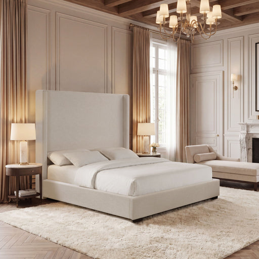 Hampton - Upholstered Platform Bed With Tall Headboard House & Home Furniture