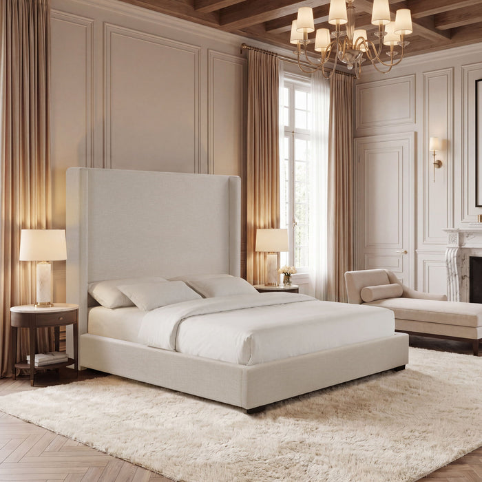 Hampton - Upholstered Platform Bed With Tall Headboard House & Home Furniture