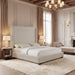 Hampton - Upholstered Platform Bed With Tall Headboard House & Home Furniture