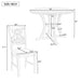 5 Piece Round Dining Table And Chair Set With Unique Legs And Hollow Chair Back Hearth and Haven