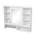 Wall Mount 2 In 1 Mirror Cabinet With Adjustable Shelves, Open Storage, For Bathroom Vanity - White Hearth and Haven