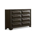 8 Drawer Dresser With Beveled Bracket - Espresso Home Essentials