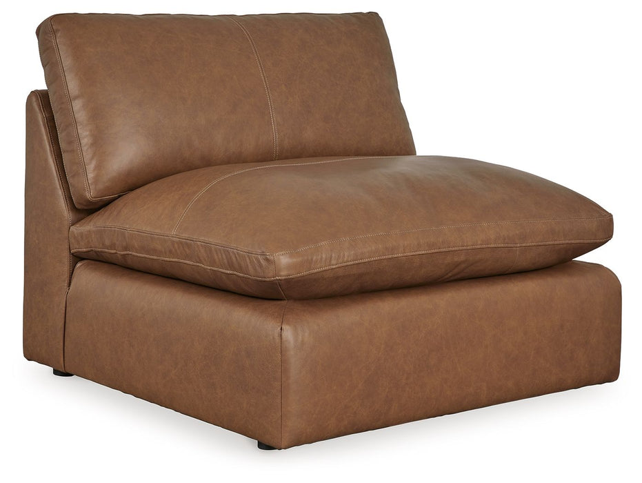 Emilia - Armless Chair - Caramel