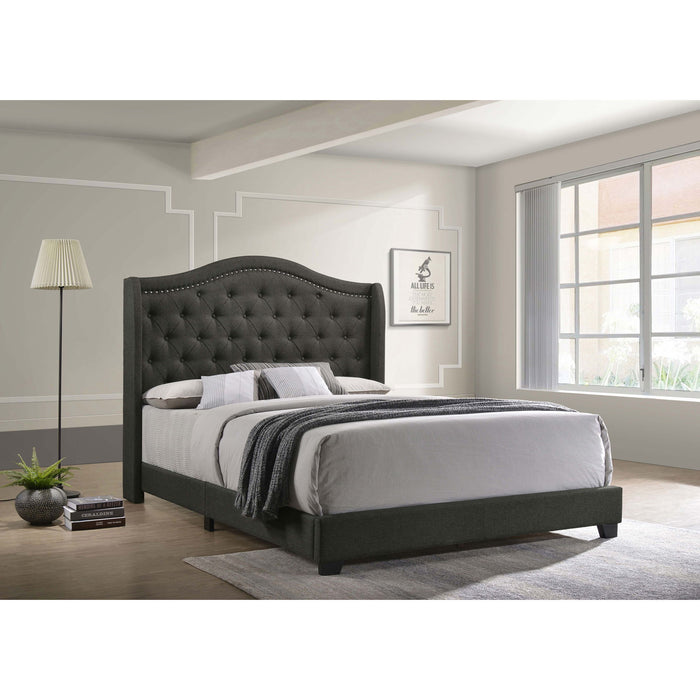 Maassluis - Bed With Button Tufted Headboard Furniture Max