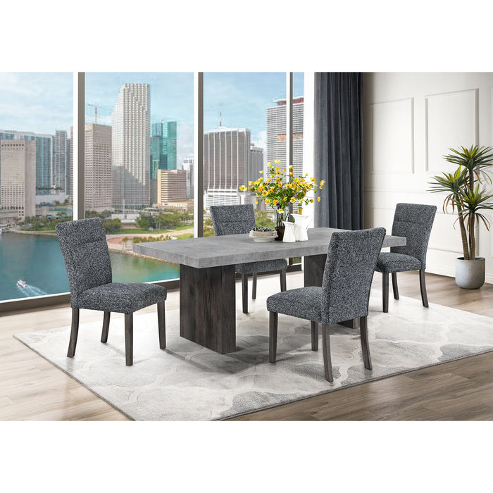 Susan - Dining Table Set With Base - Gray Global Furniture USA